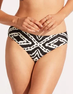 Seafolly Zanzibar Retro Bikini Pant - Black Best