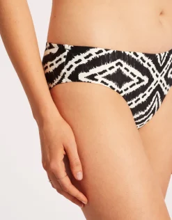 Seafolly Zanzibar Retro Bikini Pant - Black Best