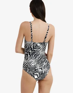 Panos Zebra Potenza Swimsuit - Brown and White Sale