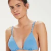 ViX Paula Hermanny Zen Beads Parallel Tri Bikini Top - Blue Clearance